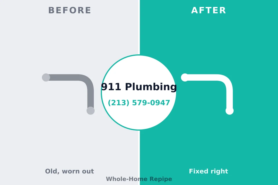 Before and after: plumbing repair Carrollton, VA